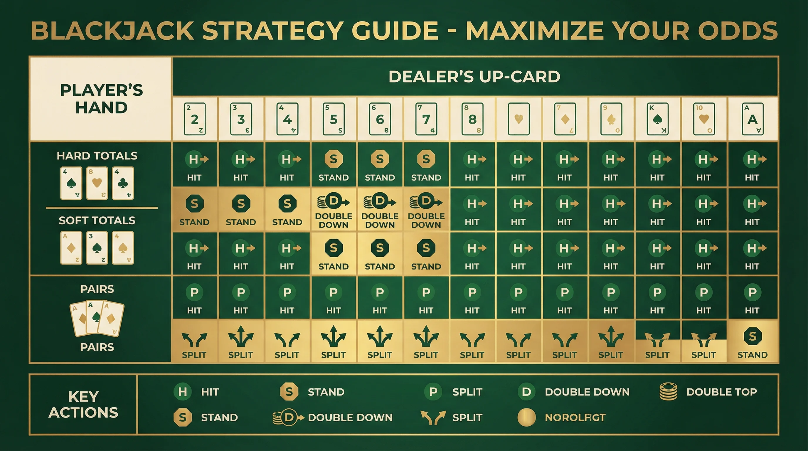 Tabela de estratégia básica de Blackjack